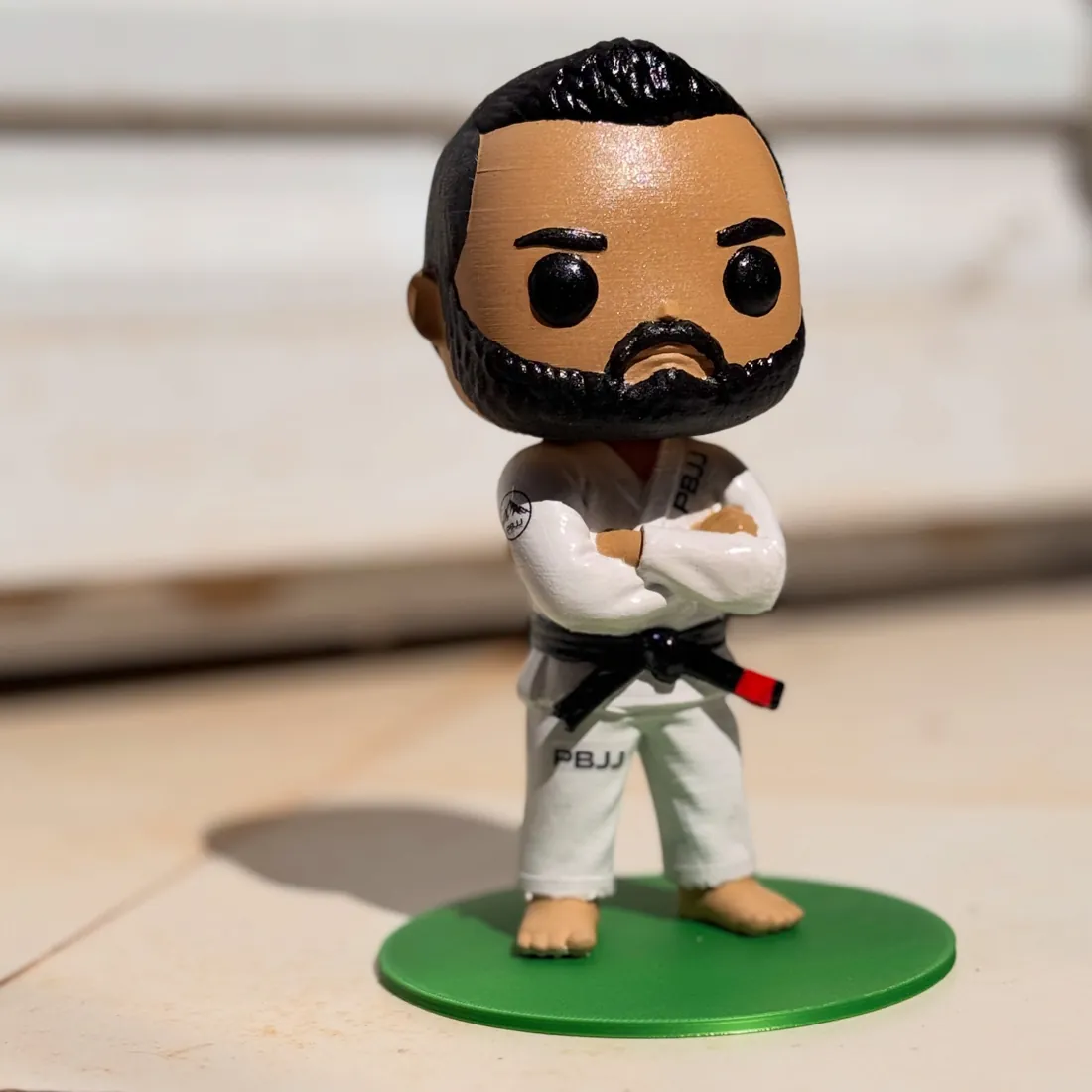 Judoca personalizado impresso e pintado à mão